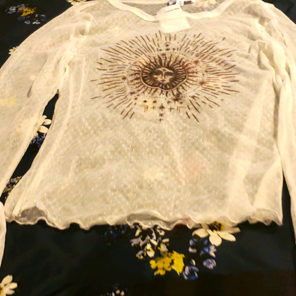 Light and sexy clear sheer top